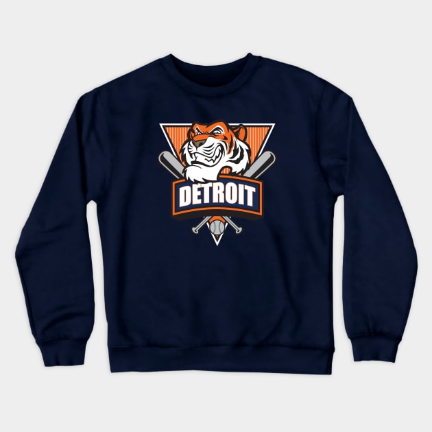 Baseball Tigers Crewneck Sweatshirt by Nagorniak